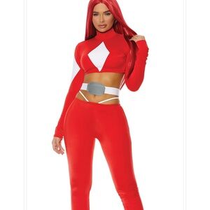 POWER SEXY RANGER Fashion Nova Red Costume Set